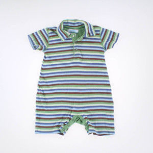 Jaxxwear Boys Green | Multi Stripes Romper size: 9-12 Months